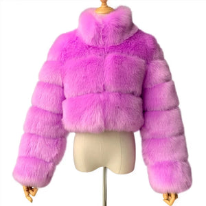 PURPLE-Pink Mink Coat 