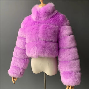 PURPLE-Pink Mink Coat 