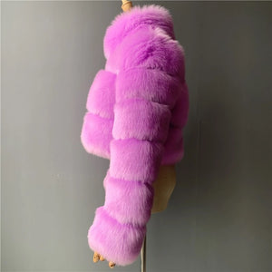 PURPLE-Pink Mink Coat 