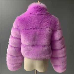 PURPLE-Pink Mink Coat 